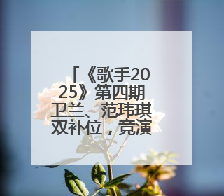 《歌手2025》第四期卫兰、范玮琪双补位，竞演歌单公布