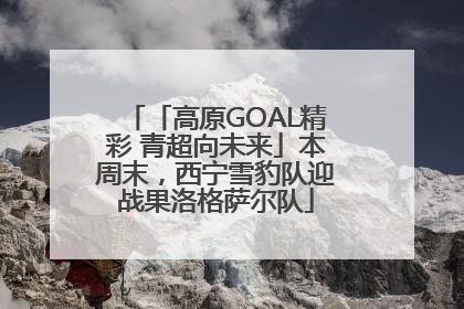 「高原GOAL精彩 青超向未来」本周末，西宁雪豹队迎战果洛格萨尔队