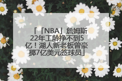 「NBA」詹姆斯22年工龄挣不到5亿！湖人新老板曾豪掷7亿美元签球员