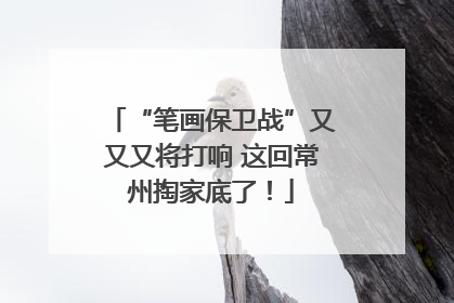 “笔画保卫战”又又又将打响 这回常州掏家底了！