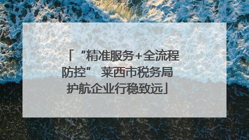 “精准服务+全流程防控” 莱西市税务局护航企业行稳致远