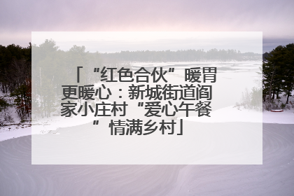 “红色合伙”暖胃更暖心：新城街道阎家小庄村“爱心午餐”情满乡村