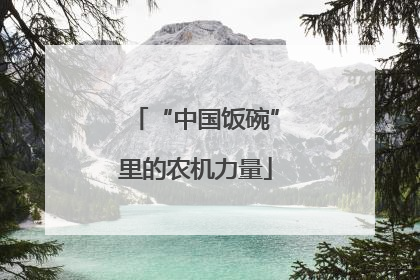 “中国饭碗”里的农机力量