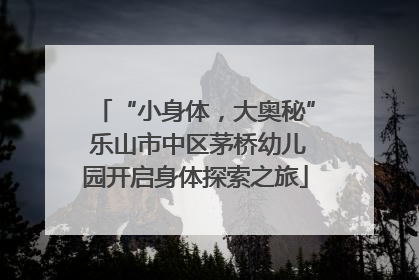 “小身体，大奥秘” 乐山市中区茅桥幼儿园开启身体探索之旅