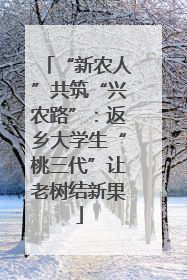 “新农人”共筑“兴农路”：返乡大学生“桃三代”让老树结新果