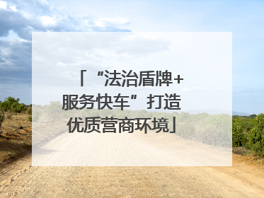 “法治盾牌+服务快车”打造优质营商环境