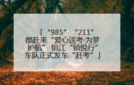 “985”“211”都赶来“爱心送考·为梦护航” 镇江“镇悦行”车队正式发车“赶考”