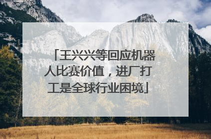 王兴兴等回应机器人比赛价值，进厂打工是全球行业困境