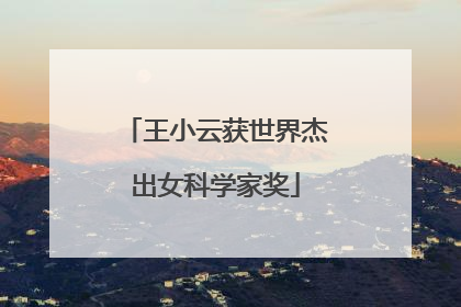 王小云获世界杰出女科学家奖
