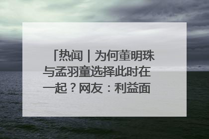 热闻｜为何董明珠与孟羽童选择此时在一起？网友：利益面前啥都能和解