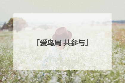 爱鸟周 共参与