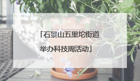 石景山五里坨街道举办科技周活动
