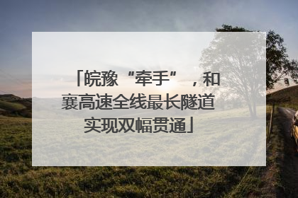 皖豫“牵手”，和襄高速全线最长隧道实现双幅贯通