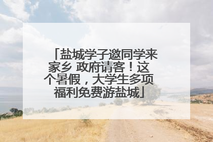 盐城学子邀同学来家乡 政府请客！这个暑假，大学生多项福利免费游盐城