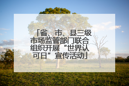 省、市、县三级市场监管部门联合组织开展“世界认可日”宣传活动