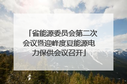 省能源委员会第二次会议暨迎峰度夏能源电力保供会议召开