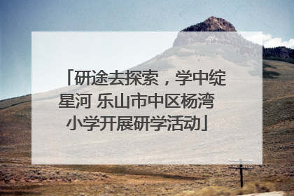 研途去探索，学中绽星河 乐山市中区杨湾小学开展研学活动