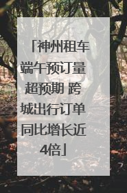 神州租车端午预订量超预期 跨城出行订单同比增长近4倍