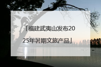 福建武夷山发布2025年暑期文旅产品