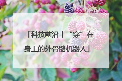 科技前沿丨“穿”在身上的外骨骼机器人