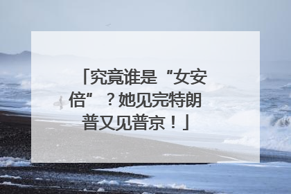 究竟谁是“女安倍”？她见完特朗普又见普京！