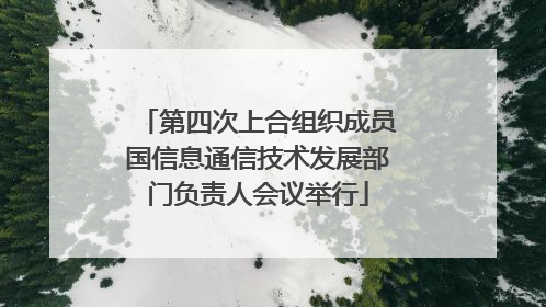 第四次上合组织成员国信息通信技术发展部门负责人会议举行