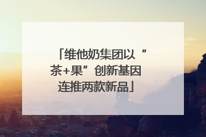 维他奶集团以“茶+果”创新基因连推两款新品