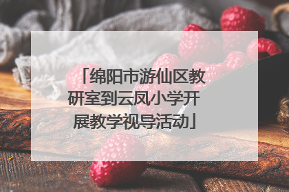 绵阳市游仙区教研室到云凤小学开展教学视导活动