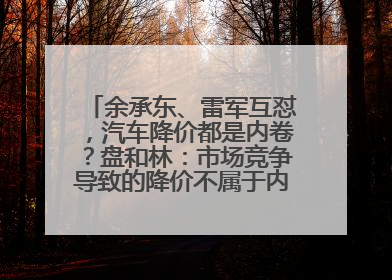 余承东、雷军互怼，汽车降价都是内卷？盘和林：市场竞争导致的降价不属于内卷式竞争