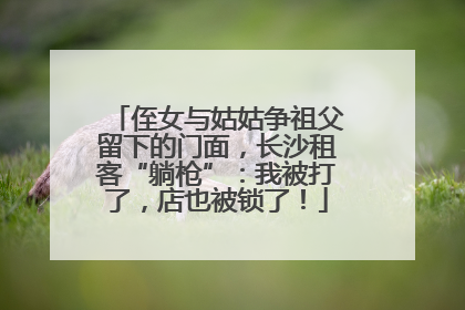 侄女与姑姑争祖父留下的门面，长沙租客“躺枪”：我被打了，店也被锁了！