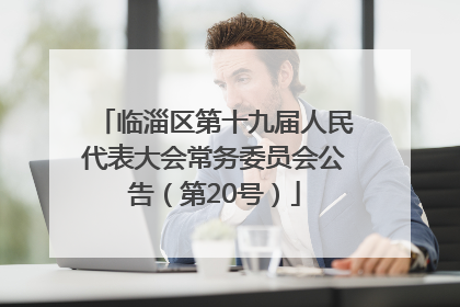 临淄区第十九届人民代表大会常务委员会公告（第20号）