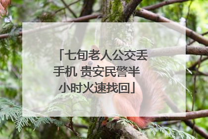 七旬老人公交丢手机 贵安民警半小时火速找回