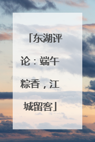东湖评论：端午粽香，江城留客