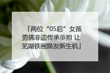 两位“05后”女孩勇挑非遗传承重担 让芜湖铁画焕发新生机