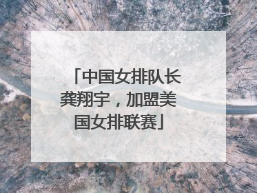 中国女排队长龚翔宇，加盟美国女排联赛