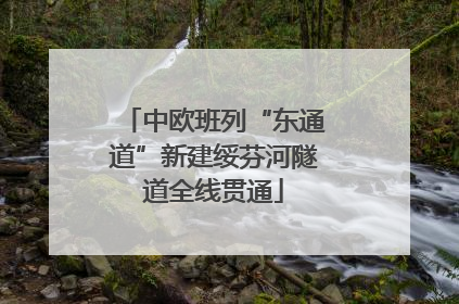 中欧班列“东通道”新建绥芬河隧道全线贯通