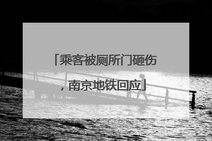 乘客被厕所门砸伤，南京地铁回应