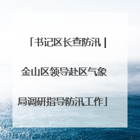 书记区长查防汛 | 金山区领导赴区气象局调研指导防汛工作