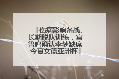 伤病影响备战、长期脱队训练，宫鲁鸣确认李梦缺席今夏女篮亚洲杯