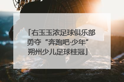 右玉玉浓足球俱乐部勇夺“奔跑吧·少年”朔州少儿足球桂冠