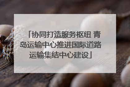 协同打造服务枢纽 青岛运输中心推进国际道路运输集结中心建设