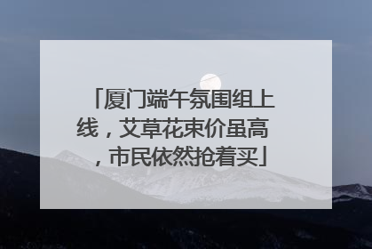 厦门端午氛围组上线，艾草花束价虽高，市民依然抢着买