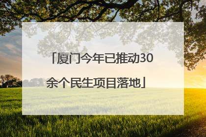 厦门今年已推动30余个民生项目落地