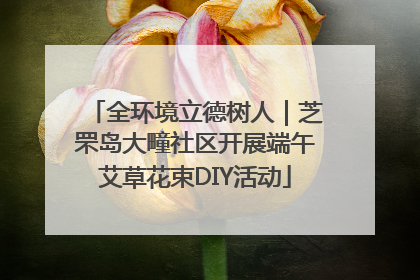 全环境立德树人｜芝罘岛大疃社区开展端午艾草花束DIY活动