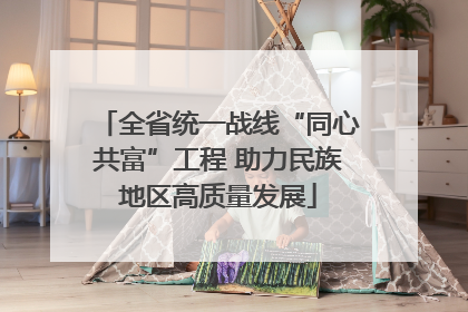 全省统一战线“同心共富”工程 助力民族地区高质量发展