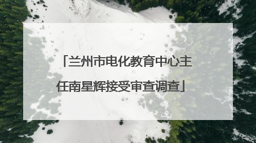 兰州市电化教育中心主任南星辉接受审查调查