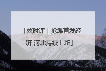 冀时评｜抢滩首发经济 河北持续上新