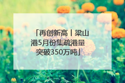 再创新高丨梁山港5月份集疏港量突破350万吨