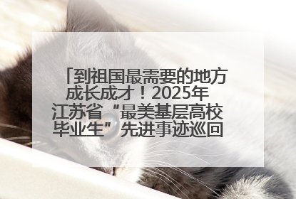 到祖国最需要的地方成长成才！2025年江苏省“最美基层高校毕业生”先进事迹巡回宣讲会在宁启动