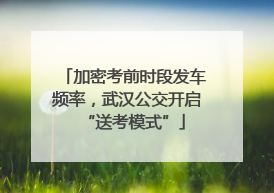加密考前时段发车频率，武汉公交开启“送考模式”